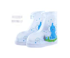 1 Pair Slip-proof Rainshoes Waterproof Cartoon Elephant Jellyfish Kids Rain Shoes for Outdoor-Baby Elephant 3XL