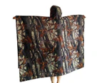 3 in 1 Outdoor Waterproof Leaf Camouflage Travel Backpack Raincoat Tent Camp Mat-Leaf Camouflage
