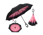 C Handle Windproof Inverted Folding Trendy Upside Down Double Layer Umbrella-2#