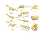 7Pcs/Set Dinosaur Model Creative Collectible Detailed Archeological Dinosaur Skeleton Toy for Child