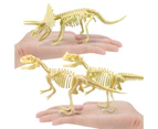 7Pcs/Set Dinosaur Model Creative Collectible Detailed Archeological Dinosaur Skeleton Toy for Child
