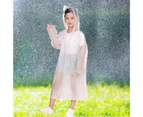 Kids Raincoat Waterproof Environmental EVA Hooded Kids Rainwear Clothes for Outdoor-White