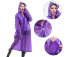See Through Hooded Raincoat Festival Long Rain Coat Outdoor Camping Rainwear-Translucent
