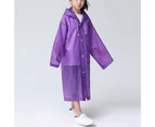 Rain Poncho Fashion Waterproof Portable Non-Disposable Travel Rain Gear Coat for Kids-Purple