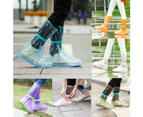 Unisex Portable Outdoors Travel Anti Slip Rain Shoes Covers Waterproof Boots-Coffee XL