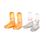 Unisex Portable Outdoors Travel Anti Slip Rain Shoes Covers Waterproof Boots-Blue L