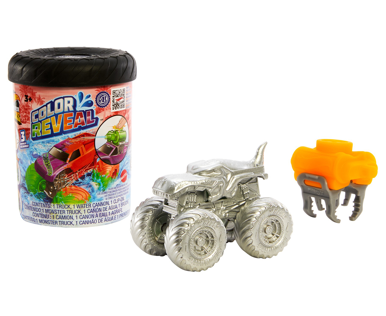 Hot Wheels Monster Trucks Colour Reveal Water Blaster - Assorted*