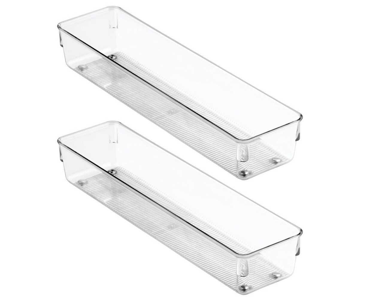 2x iDesign Linus 30.5x7.6cm Kitchen Drawer Organiser Home/Office Storage Tray