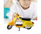 Motorcycle Toy Realistic Shape Static Model 1:18 Diecast Mini Simulation Alloy Motorbike Model Boy Toy Gift -Yellow