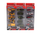 5Pcs 1/64 Diecast Alloy Engineering Racing Military Car Vehicle Model Kids Toy-K