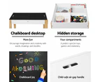 Keezi Kids Table and Chair Set Activity Chalkboard Toys Storage Desk Drawing