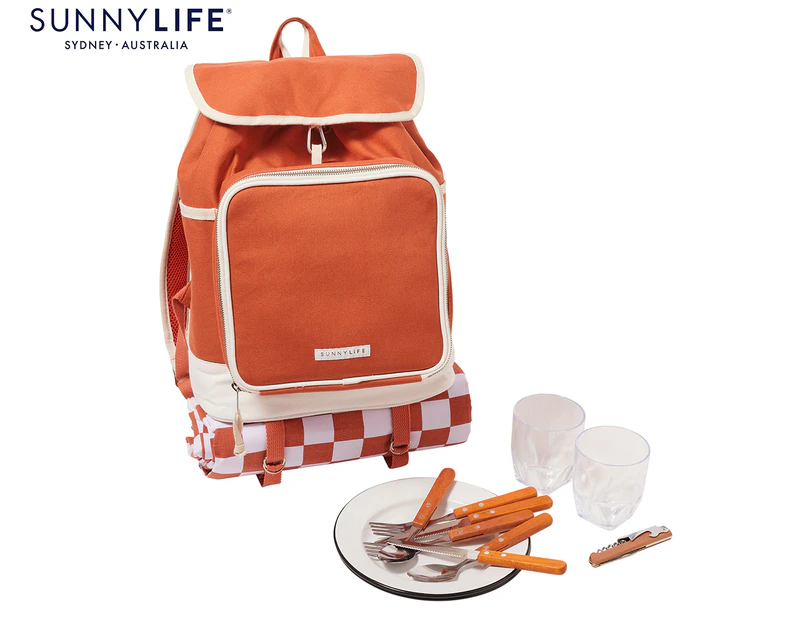 Sunnylife Luxe Picnic Backpack Red Catch .au