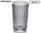 Set of 4 Salt & Pepper 300mL Remi Highball Glasses - Grey