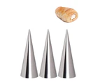 12PCS Stainless Steel Baking Cones DIY Pastry Cream Horn Moulds Conical Tube Cone Pastry Roll Horn Mould