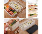 Lunch box bento box snack box for children and adults with 3 compartments leak-proof