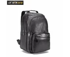 Men Original Leather Design Casual Travel Bag Male Fashion Backpack Daypack College Student School Book 17&quot; Laptop Bag BB335 - 331