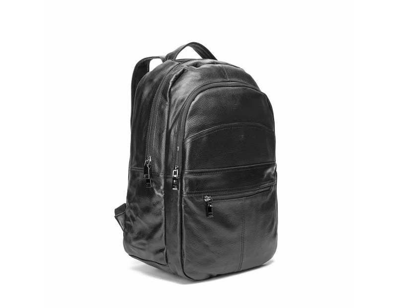Men Quality Leather Design Casual Travel Bag Male Fashion Backpack Daypack College Student School Book 17&quot; Laptop Bag BB340 - 333