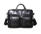 Men Thick Natural Leather Antique Design Business Travel Briefcase Laptop Bag Attache Messenger Bag Tote Portfolio Male k1013 - Wine1