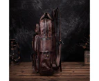 Quality Leather Fashion Travel College School Bag Design Male Heavy Duty Large Backpack Daypack Student Laptop Bag Men 1170-dc - Black