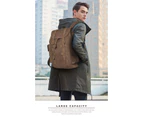 Men Thick Real Leather Fashion Large Travel University College School Bag Designer Male Backpack Daypack Student Laptop Bag 1739 - 1925 brown