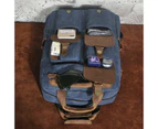 Waterproof Canvas+Quality Leather Travel University College School Bag Designer Backpack For Men Male Daypack Laptop Bag 1170 - Canvas-khaki