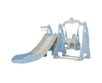 Keezi Kids Slide Swing Set Basketball Hoop Outdoor Playground Toys 170cm Blue