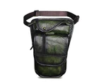 New Original Leather Men Design Female 8&quot; Tablet Messenger Bag Multifunction Travel Fanny Waist Belt Pack Drop Leg Bag Male 3112 - Burgundy