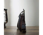 Real Oil Wax Leather Men Design Travel Crossbody Sling Bag Fashion Fanny Waist Belt Pack Leg Drop Thigh Bag Phone Pouch 211-5 - Black