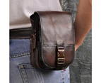 Hot Sale Genuine Leather Retro Men Design Daily Use Small Fanny Waist Belt Bag Hook Pack Fashion 6&quot; Phone Case Pouch 6185 - Orange