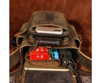 Soft Grain Real Leather Men Design Travel Messenger Shoulder Sling Bag Fashion Fanny Waist Belt Pack Drop Leg Bag Pouch 3110 - Orange