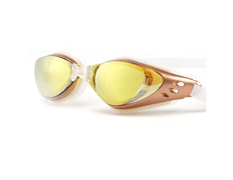 Swim Goggles with Transition, Anti-Fog Lenses, for Men and Women-Gold