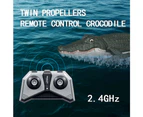 2.4G RC Crocodile Electric RC Boat Gag Funny Toy High-speed Waterproof Remote Control Watercraft Toy for Summer Water Fun