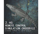 2.4G RC Crocodile Electric RC Boat Gag Funny Toy High-speed Waterproof Remote Control Watercraft Toy for Summer Water Fun