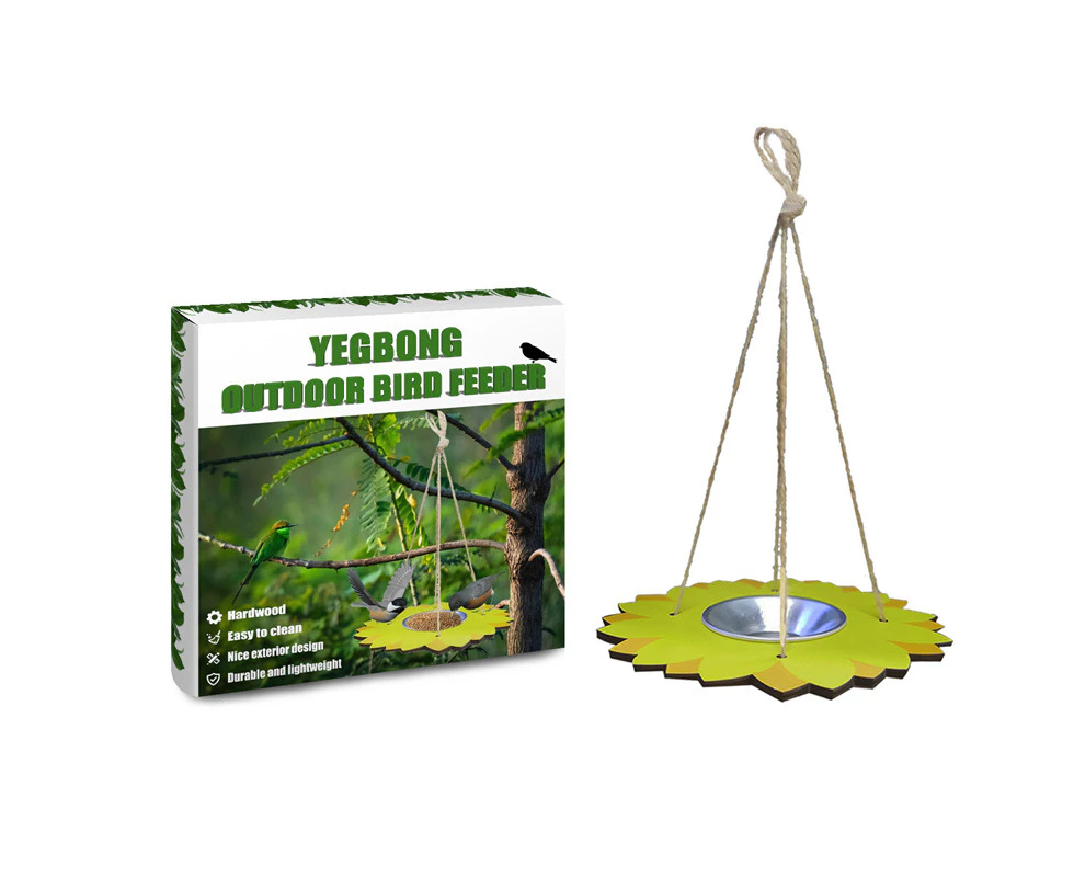 Outdoor Hanging Bird Feeder Drinker Tray Backyard Garden Decor