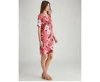 W.Lane Linen Floral Dress - Womens - Pink Floral