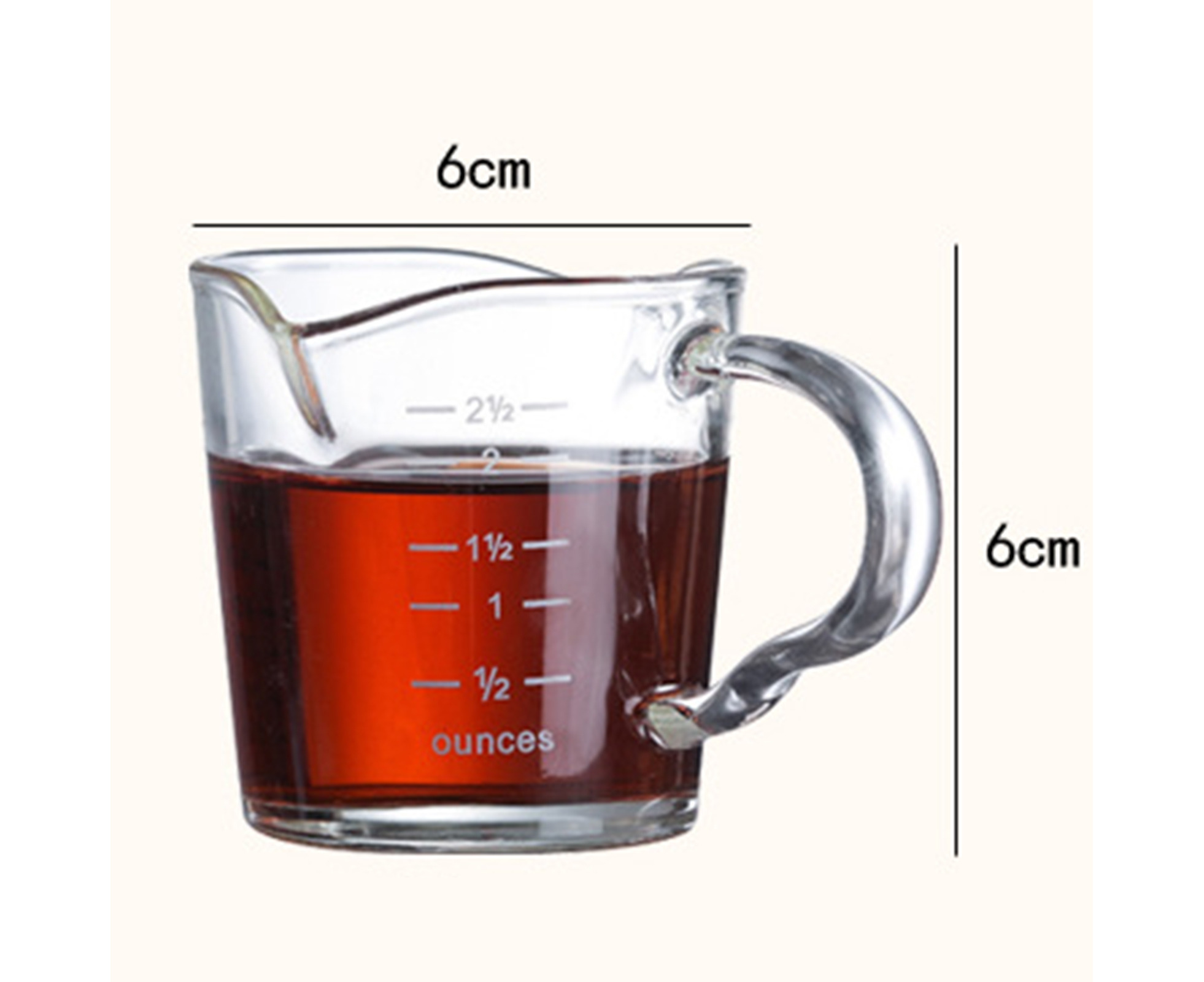 70ml Heat-resistant Glass Measuring Milk Cup Small Milk Cup