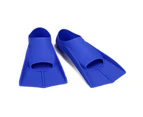 1 Pair Swimming Flippers Diving Snorkeling Surfing Swim Soft Silicone Foot Fins-Blue