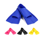 1 Pair Swimming Flippers Diving Snorkeling Surfing Swim Soft Silicone Foot Fins-Yellow
