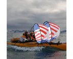 US Flag Foldable Transparent Window Wind Sail for Kayak Canoe Inflatable Boat-US Flag