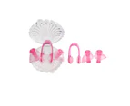 1 Set Swimming Earplug Ergonomic Design Protective Gear Waterproof Silicone Swimming Nose Clip Earplugs Set for Diving -Pink