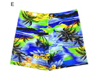 Beach Shorts Fashionable Anti Embarrassment Plus Size Men Digital Print Pattern Flat Corner Swimming Trunks for Holiday -M