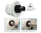 Air Valve Pump Hose Adaptor Plastic Connector for Kayak Fishing Inflatable Boat-White