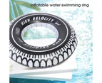PVC Swimming Ring Universal Thickened Tyre Design Pool Float Circles for Water Activity -60 cm