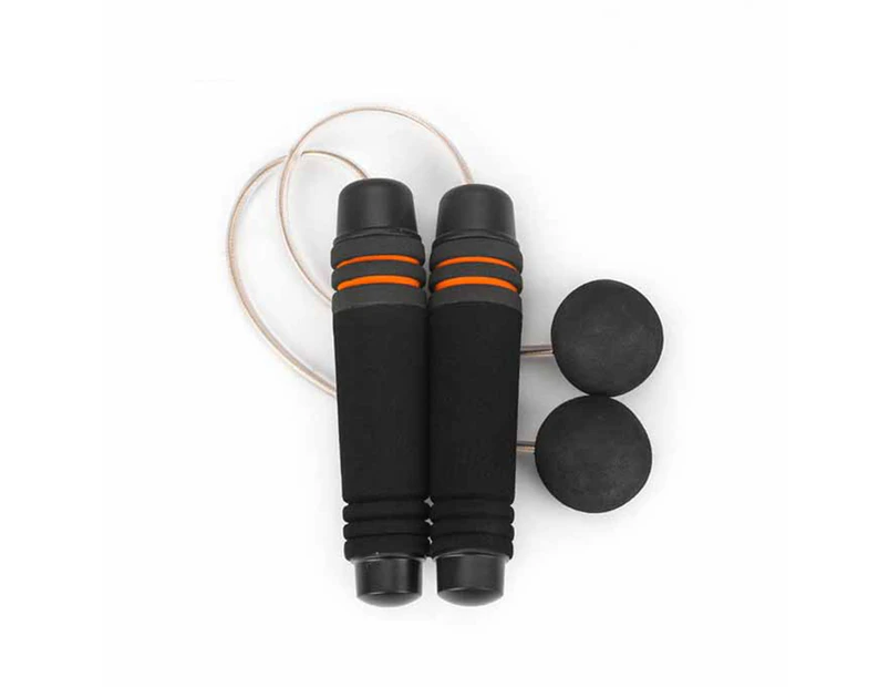 Adjustable Ropeless Cordless Weighted Skipping Jump Rope Fitness Training Tool-Black + Transparent
