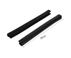 2Pcs Scratchproof Longboard Protect Anti Collision Strips Skateboard Bumpers-Black