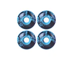4Pcs 52*30mm Outdoor Polyurethane Four-wheel Double Rocker Skateboard Wheels-Blue