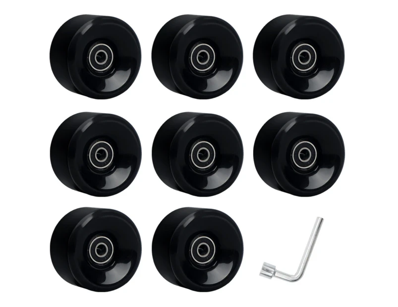 1/4/8Pcs Built-in Sleeve Skate Wheels with Wrench Bearings 78A Hardness Wear Resistant Quad Roller Skate Wheels Skating Shoes Accessories-3#