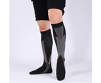Outdoor Running Sports Breathable Nurses Athletic Compression Calf High Socks-Black