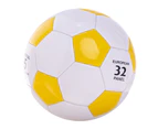 Size 4 5 Faux Leather Wearproof Football Soccer Training Ball for Children Adult-Yellow