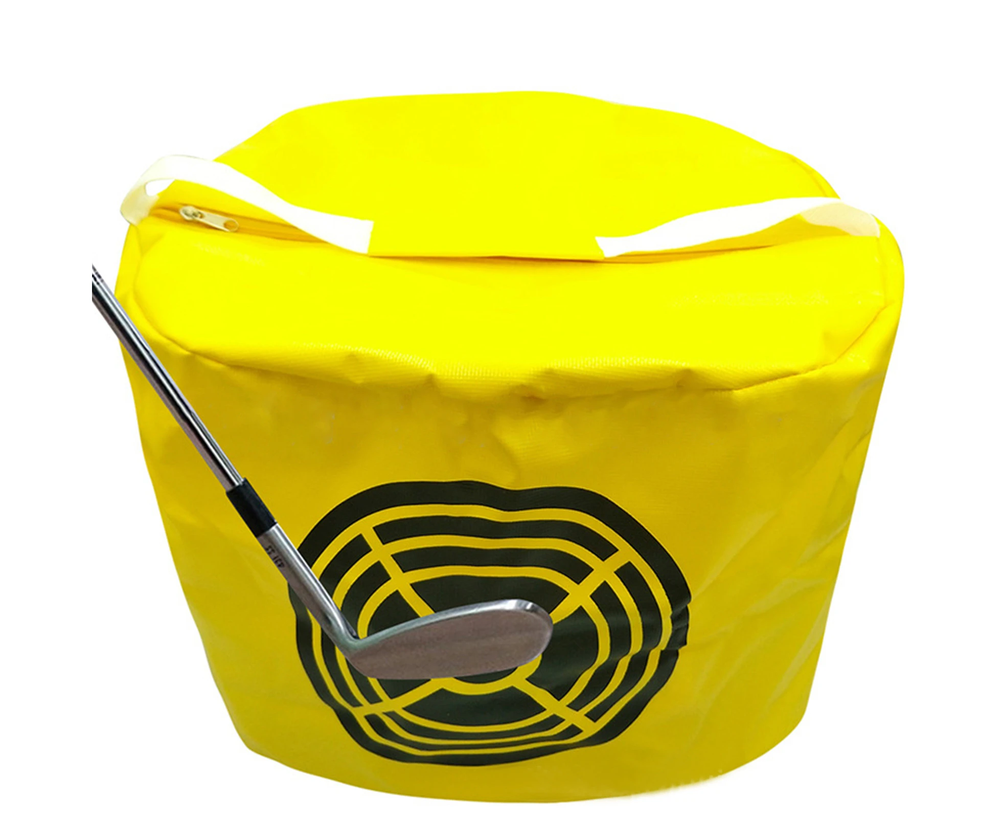 Golf Power Impact Swing Aid Bag Practice Training Hit Strike Sack Trainer Aid-Yellow